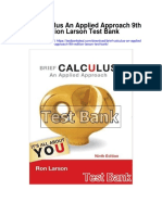 Brief Calculus An Applied Approach 9th Edition Larson Test Bank