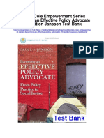 Brooks Cole Empowerment Series Becoming An Effective Policy Advocate 7th Edition Jansson Test Bank