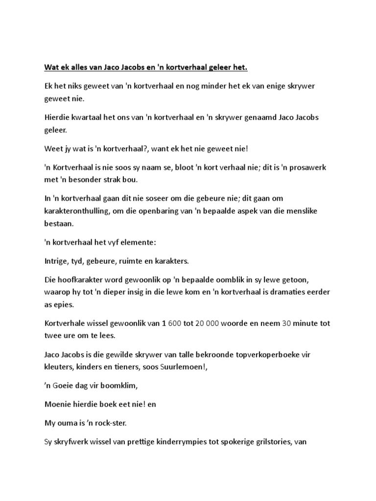 Jaco Jacobs Mondeling PDF