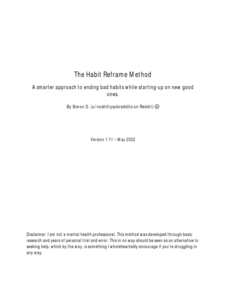 HabitReframeMethod 1p11 | PDF
