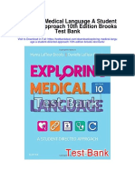Exploring Medical Language A Student Directed Approach 10th Edition Brooks Test Bank