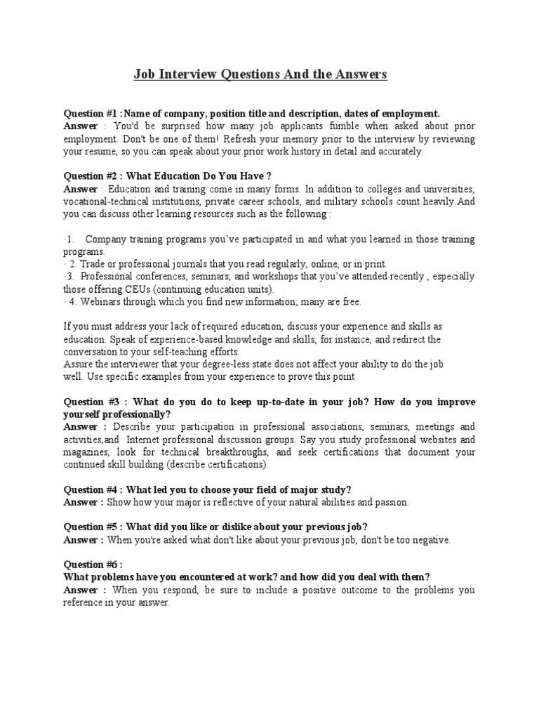 Spinning Interview PDF