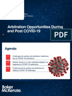 WEBINAR 2. Arbitration Opportunities During and Post COVID-19