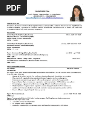 Sample CV