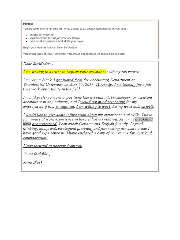 Sample Letters-Task 1 | PDF