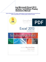 Exploring Microsoft Excel 2013 Comprehensive 1st Edition Poatsy Solutions Manual