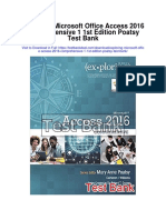 Exploring Microsoft Office Access 2016 Comprehensive 1 1st Edition Poatsy Test Bank