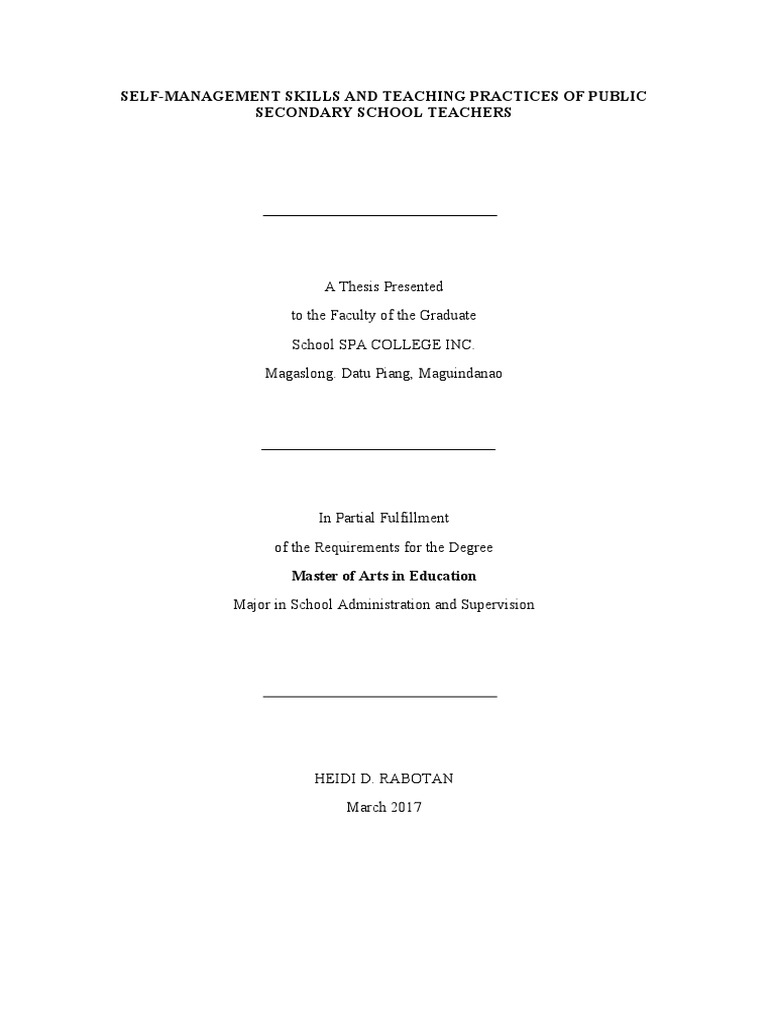 self-management-skills-and-teaching-practices-of-public-secondary