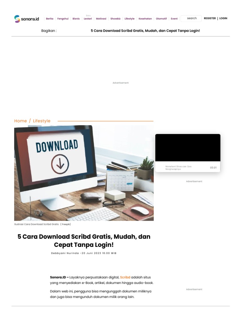 Cara Download Scribd Gratis Tanpa Login | PDF
