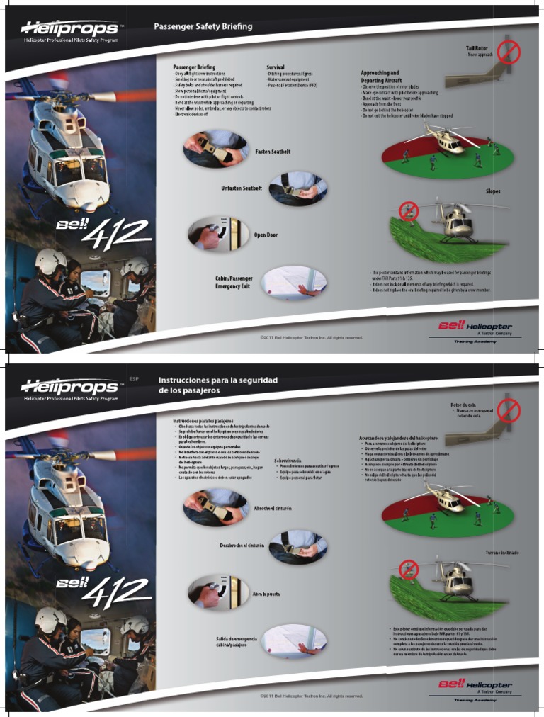 412 Passenger Briefings 11x17 print | PDF