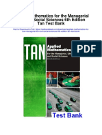Applied Mathematics For The Managerial Life and Social Sciences 6th Edition Tan Test Bank