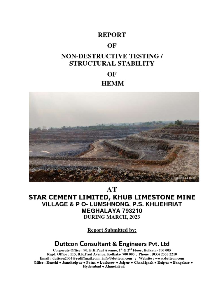 Star Cement Khub Mine | PDF