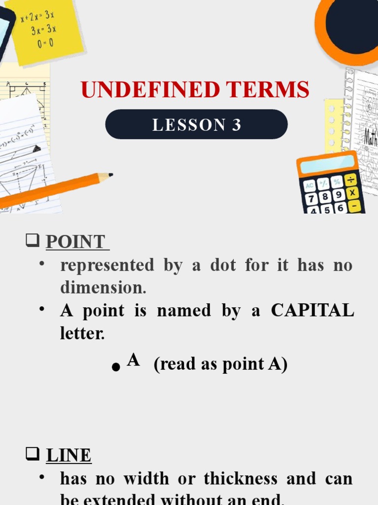 Understanding Undefined Terms in Geometry | PDF | Angle | Mathematics