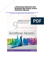 Auditing Assurance Services and Ethics in Australia 9th Edition Arens Solutions Manual