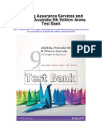 Auditing Assurance Services and Ethics in Australia 9th Edition Arens Test Bank