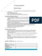 ANNEX G - LOT 3 - Format of Technical Proposal For Video Services