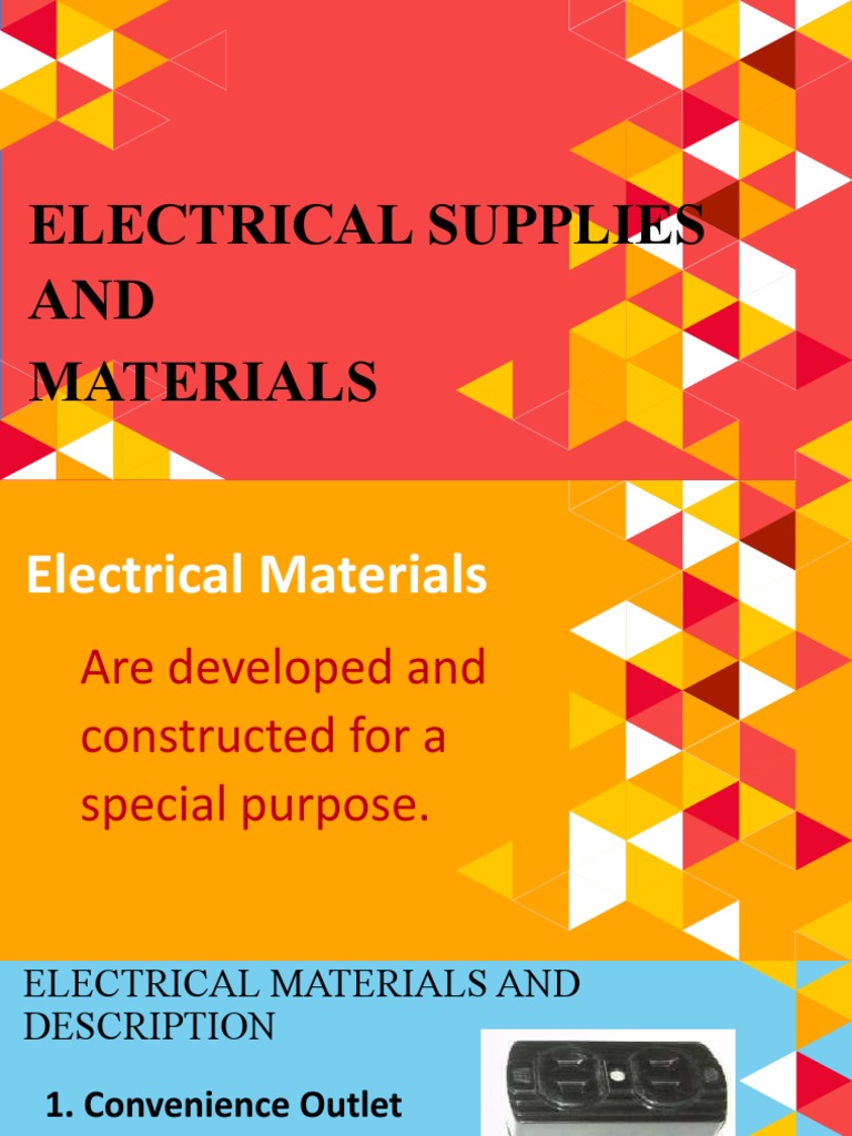 Lesson 2 - Electric Supplies & Materials | PDF | Technology & Engineering