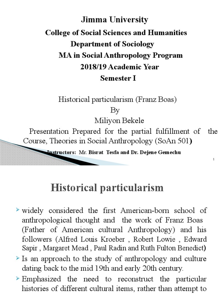 Historical Particularism | PDF