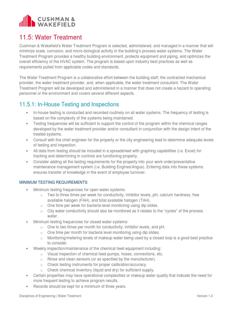Cushman Discipline Water Treatment PDF Water Corrosion