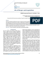 History and Growth of Merger and Acquisition