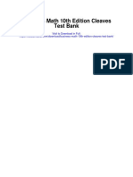 Business Math 10th Edition Cleaves Test Bank