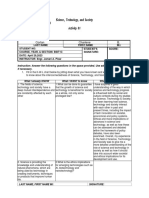 Science Technology and Society - Activity 01