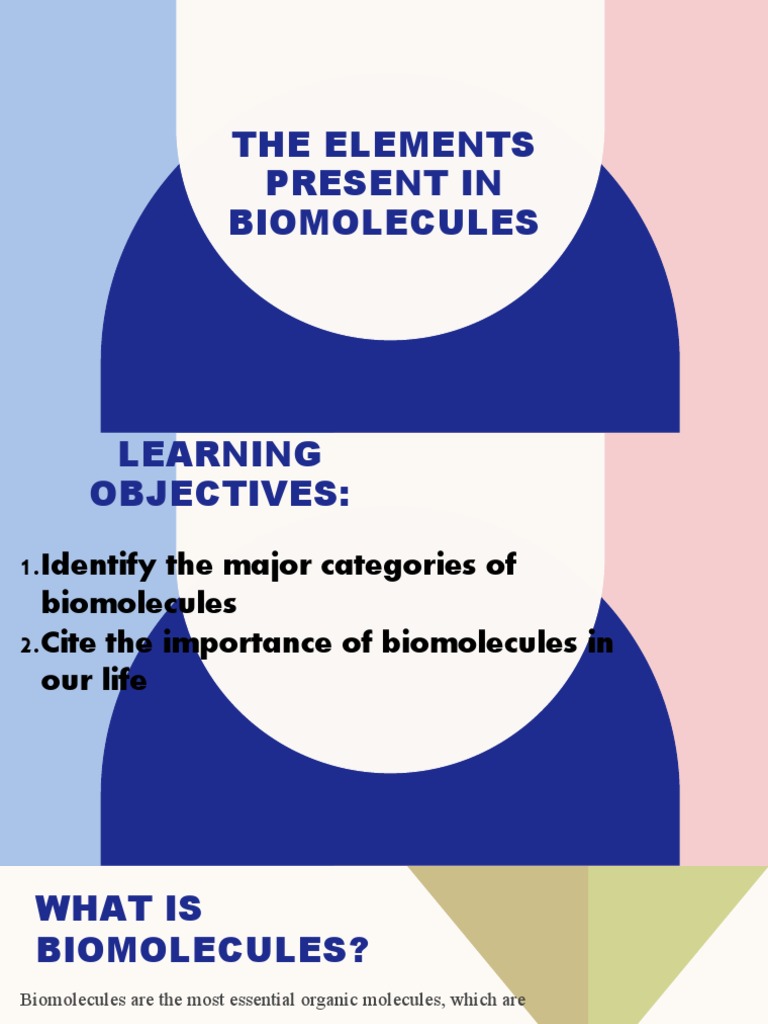 The Elements Present in Biomolecules.... YAMMIE PDF Carbohydrates
