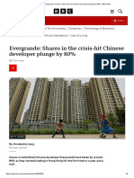 Evergrande - Shares in The Crisis-Hit Chinese Developer Plunge by 80% - BBC News