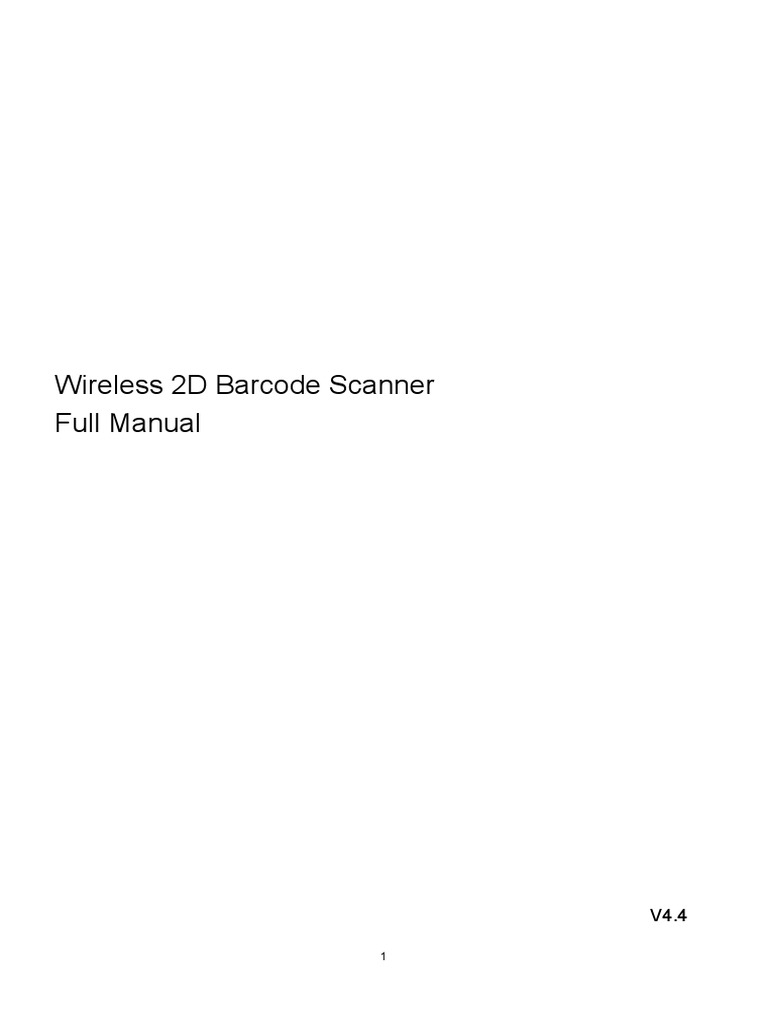 Wireless 2D Scanner Full Manua V4.4 | PDF | Universal Product Code ...