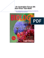 Biology An Australian Focus 5th Edition Knox Test Bank