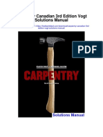 Carpentry Canadian 3rd Edition Vogt Solutions Manual