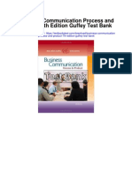 Business Communication Process and Product 7th Edition Guffey Test Bank