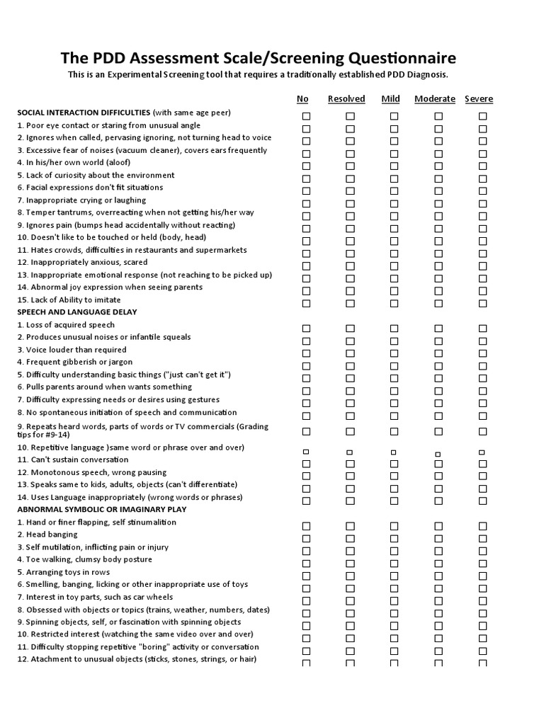 PDD Diagnosis | PDF | Speech | Human Communication
