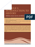 MODULE 1 Introduction To History