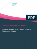 Standards of Proficiency For Dietitians
