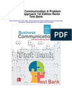 Business Communication A Problem Solving Approach 1st Edition Rentz Test Bank
