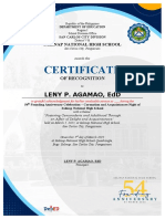 Certificate of Recognition Foundation