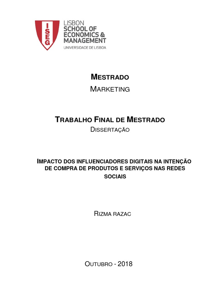 Tese Mestrado | PDF
