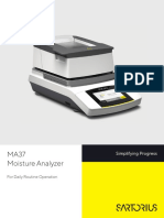 Ma37 Moisture Analyser Brochure en L Sartorius PDF Data