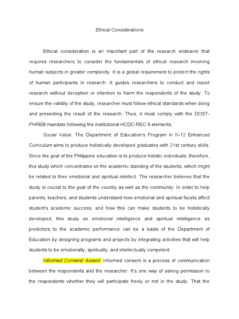 Ethical Considerations In Research Pdf Informed Consent Privacy
