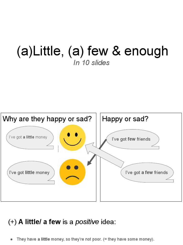 Understanding Few, Little, and Enough | PDF | Morphology | Language ...