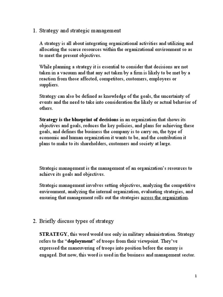 Business And Economics Pdf Strategic Management Business Economics