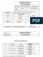 EMS-80. Internal Audit Schedule