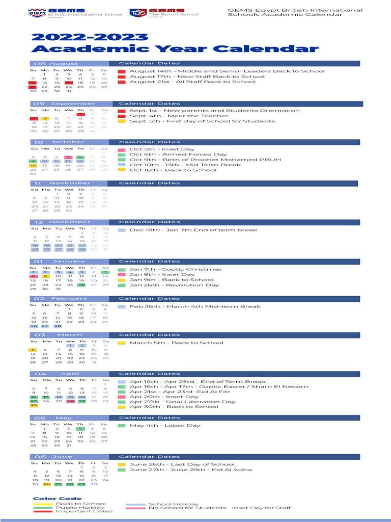 TBS Calendar 202223 PDF