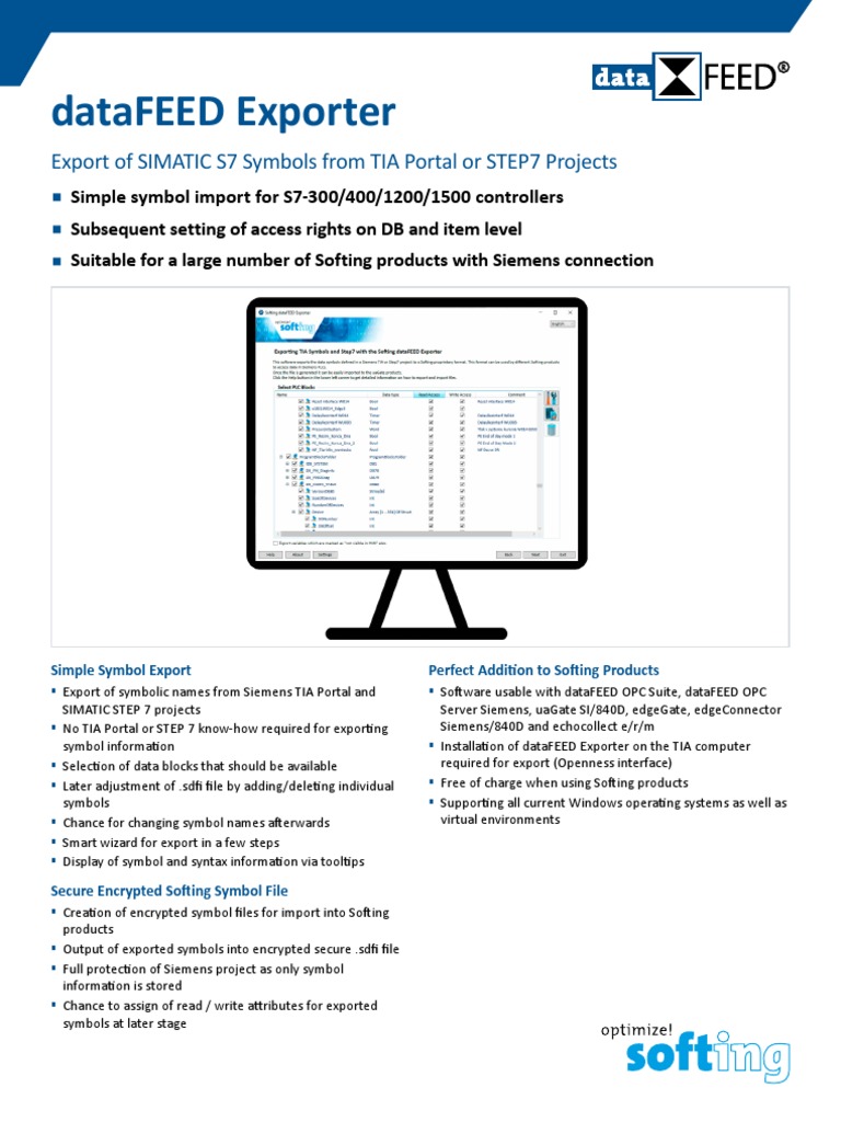 Softing Datafeed Exporter Overview | PDF
