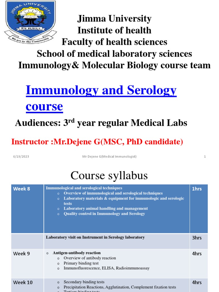 Day 1 Chapter 14 Immunological and Serological Techniques PDF