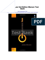 Business Law 3rd Edition Marson Test Bank