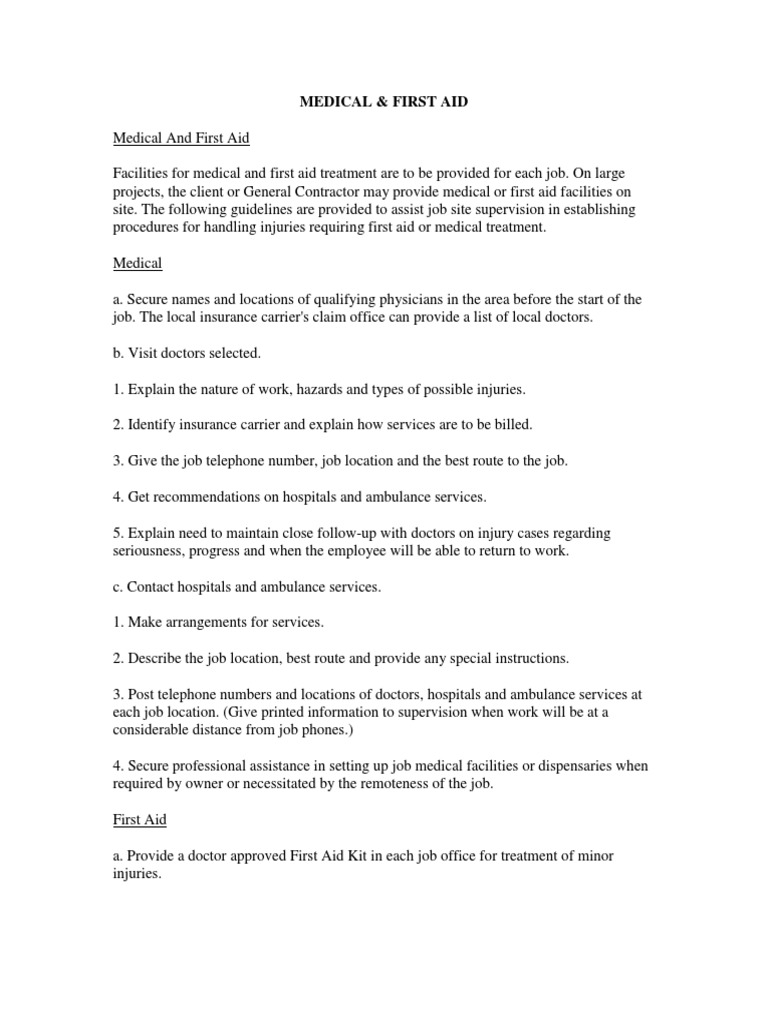 Medical & First Aid PDF First Aid Emergency Medical Services