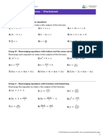 Third Space Learning Rearranging Equations GCSE Worksheet