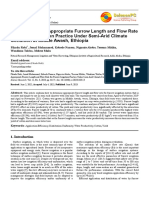 Determination of Appropriate Furrow Length and Flow Rate For Furrow Irrigation Practice Under Semi-Arid Climate Condition at Middle Awash, Ethiopia